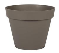 EDA - Pot de Fleur Rond Toscane Ø 30 cm - Volume 10 L - Ø 29,5 x H.24 cm - Taupe
