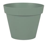 Pot de fleur Rond Ø 30 cm - EDA - Toscane - 10 L - Intérieur/Extérieur - Ø 29,5 x H.24 cm - Vert Laurier