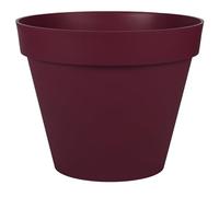 EDA Pot de Fleur Rond TOSCANE Ø 40 cm - Volume 23 L - Ø 39,5 x H.31 cm - Rouge bourgogne