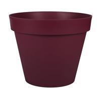 EDA - Pot de Fleur Rond Toscane Ø 48 cm - Volume 43 L - Ø 47,5 x H.39 cm - Rouge Bourgogne