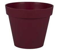 EDA - Pot de Fleur Rond Toscane Ø 25 cm - Volume 6 L - Ø 25 x H.21 cm - Rouge Bourgogne