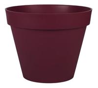 EDA Pot de Fleur Rond TOSCANE Ø 40 cm - Volume 23 L - Ø 39,5 x H.31 cm - Rouge bourgogne