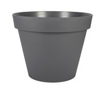 Pot rond anthracite - diamètre 60 cm - 76 litres - Toscane 13614 EDA PLASTIQUES