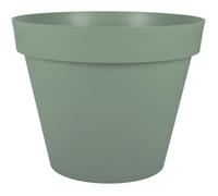Pot De Fleurs Rond En Plastique Eda Toscane Vert Laurier - Ø 60 Cm Gris
