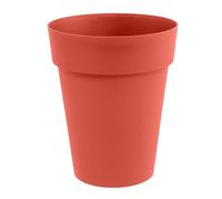 EDA Plastiques Vase mi-haut Rond Toscane Ø 44 cm 50 L Pré-percé orange terre battue