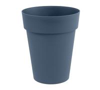 EDA - Pot de Fleur Vase Mi-Haut Toscane Ø 44 cm - Volume 50 L - Ø 44 x H.53 cm - Bleu Jean