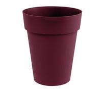 EDA Pot de Fleur Vase Mi-Haut Toscane Ø 44 cm - Volume 50 L - Ø 44 x H.53 cm - Rouge Bourgogne