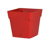 Pot de fleurs Toscane avec soucoupe clipsee 10.2 L - rouge