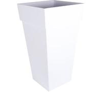 Pot de fleurs XXL Toscane - EDA PLASTIQUE - Carré - Résistant au gel et aux UV - Blanc