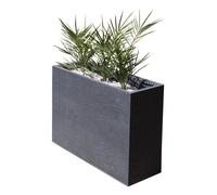 Pot Loft L Graphit - Anthracite - 78.5x29.5x60cm 46l - Eda Plastiques - Intérieur Et Extérieur