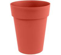 EDA Plastiques Vase mi-haut Rond Toscane Ø 44 cm 50 L Pré-percé orange terre battue