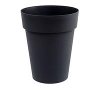 EDA - Pot de fleurs Toscane rond mi-haut Ø44×53 cm Intérieur/Extérieur 50 L Gris anthracite