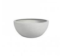 EDA Pot de fleurs vasque GRAPHIT UP - 5,5L - Ø 30 cm x 12 cm - Blanc cérusé