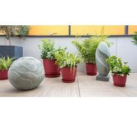 EDA-Pot en matière recyclée coloris rouge cerise Poetic Joy 50 - diamètre 48,8 x H 40,6 cm