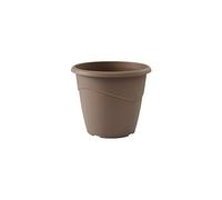 Pot de fleurs EDA Plastiques coloris taupe en plastique Ø.30 x H.25,5 cm contenance 10 L