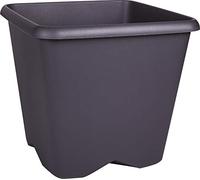 EDA Pot Plastique carré Chorus 35,6 l - Gris Anthracite