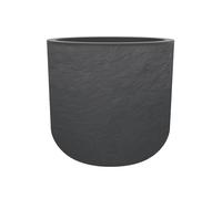 EDA Plastiques - Pot de fleurs rond en plastique Volcania UP Ø 40 cm Anthracite