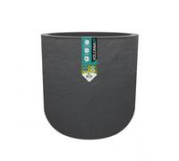 EDA Plastiques - Pot de fleurs rond en plastique Volcania UP Ø 40 cm Anthracite