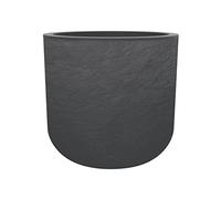 Pot de fleurs rond en plastique EDA Volcania UP anthracite - Ø 40 cm