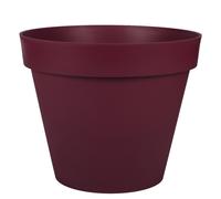 EDA - Pot de Fleur Rond Toscane Ø 48 cm - Volume 43 L - Ø 47,5 x H.39 cm - Rouge Bourgogne