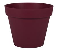 EDA-Pot rond en polypropylène rouge Bourgogne Eda Toscane 10 L - diamètre 30 x H 26 cm