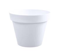 Pot Rond Toscane - 25x20.6cm - 6l - Blanc - Eda Plastiques