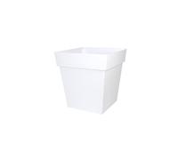 Pot de fleur carré Toscane 49,5 x H.52,5 cm - Blanc