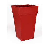 EDA-Pot Toscane carré haut rouge L.40 x l.39 x H.65 cm