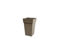 EDA-Pot Toscane carré haut taupe L40xl39xH65 cm