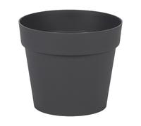 EDA - Pot de Fleur Rond TOSCANE Ø 14 cm - Volume 1,1 L - Ø 13,5 cm x H.11,7 cm - Gris anthracite