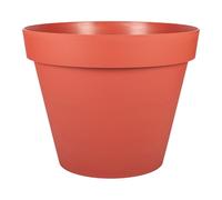 EDA - Pot de Fleur Rond Toscane Ø 20 cm - Volume 3 L - Ø 20 x H.17 cm - Orange Terre Battue