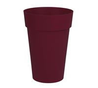 EDA-Pot vase haut en plastique rouge Bourgogne Eda Toscane 67 L - diamètre 46 x H 65 cm