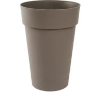 Pot haut rond 46 cm taupe - 67 litres - Toscane 13630 EDA PLASTIQUES