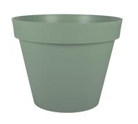 Pot De Fleurs Rond En Plastique Eda Toscane Vert Laurier - Ø 60 Cm Gris