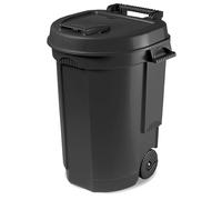 EDA Plastiques Poubelle 110 L à roulettes 55 x 58 x 81 cm Noir