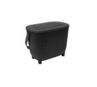 EDA-Poubelle à compost noire avec couvercle et filtre à charbon - 10 L