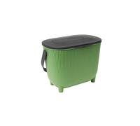 EDA-Poubelle à compost verte avec couvercle et filtre à charbon - 10 L