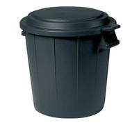 EDA Poubelle immeuble 50l noir+couvercle