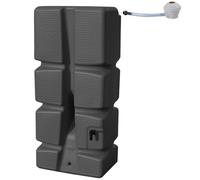Récupérateur d'eau de pluie 310L Eda coloris anthracite L.60 x l.40 x H.1380 cm