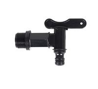 EDA - Robinet pour Récupérateur d'eau - 3/4 gaz + Joint - Noir, 8 x 6,5 x 7,5 cm