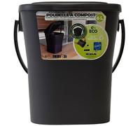EDA Seau à compost KOMPOST 6 litres anthracite