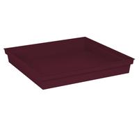 EDA-Soucoupe carrée en plastique rouge Bourgogne Eda Toscane - 40 x 40 cm