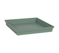 EDA-Soucoupe carrée en polypropylène vert laurier Eda Toscane - 26,7 x 26,7 cm