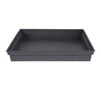 EDA Soucoupe carrée Toscane - 26,7 x 26,7 x H 3,8 cm - Gris anthracite
