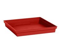EDA Soucoupe carrée Toscane - 32,6 x 32,6 x H 4,9 cm - Rouge rubis