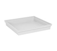 EDA Soucoupe carrée TOSCANE - 40 x 40 x 5,9 cm - Blanc