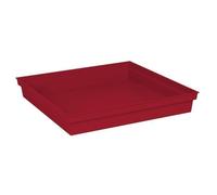 EDA Soucoupe carrée TOSCANE - 40 x 40 x 5,9 cm - Rouge rubis