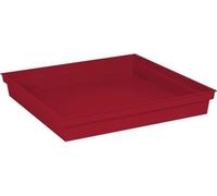 EDA Soucoupe carrée TOSCANE - 40 x 40 x 5,9 cm - Rouge rubis