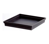 EDA Plastiques Soucoupe TOSCANE 13626 carrée pour pot Gris anthracite 32,6 x 32,6 cm