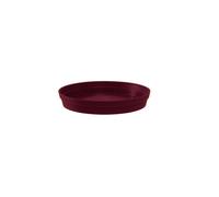 EDA-Soucoupe ronde en plastique rouge Bourgogne Eda Toscane - diamètre 22,5 cm